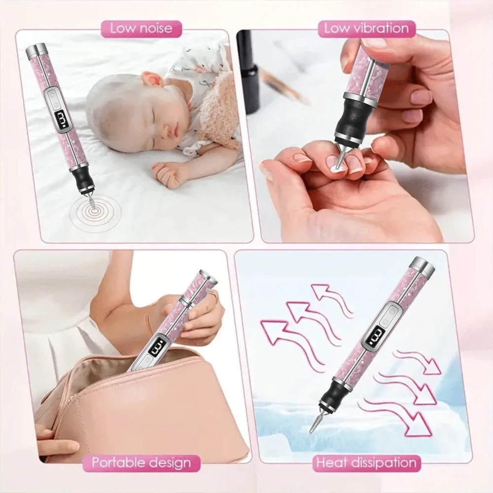 Cordless Electric Nail File Set 4 Adjustable Speeds