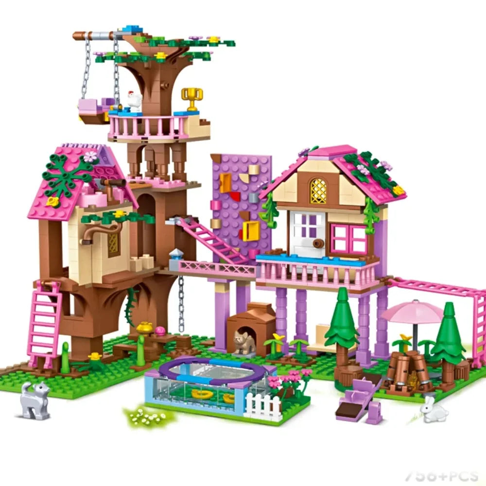 Friends City Tree House Summer Holiday Villa Castle For Kid