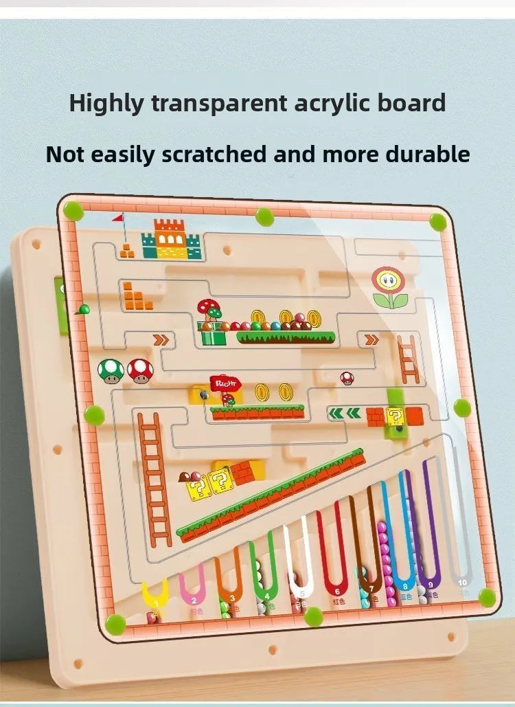 Magnetic Color and Number Maze Learning Education Toys