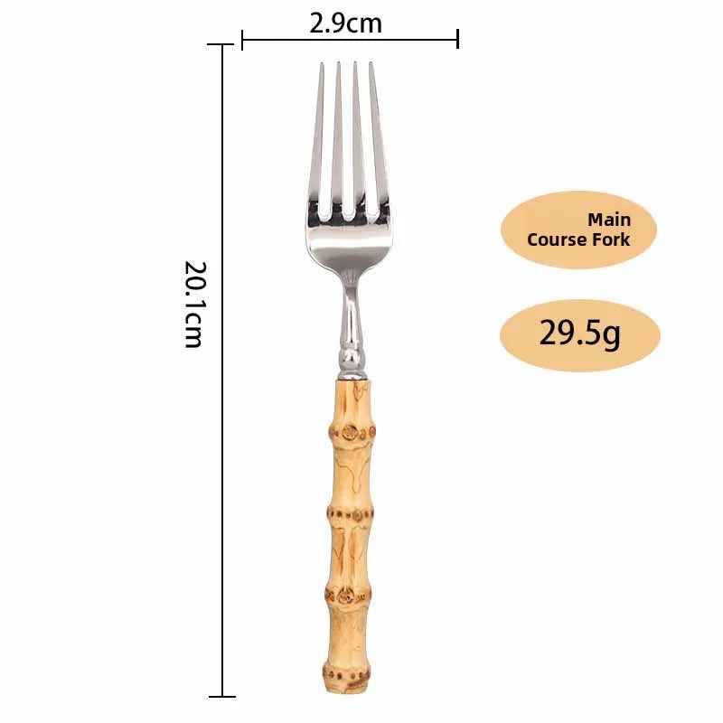 Sle l Wood Handle Dining Utensils Set