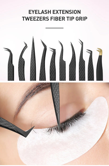 SAKURAHANA High-end Eyelash Tweezers Black Fiber Tip