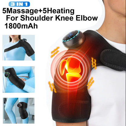 Electric Shoulder Massager Heating Pad Vibration Massage