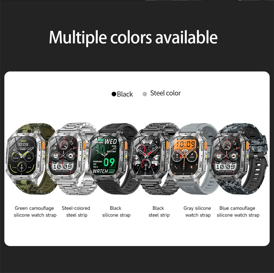 1400mAh Super Battery Durable Adult Smart Watch 2.01 inch