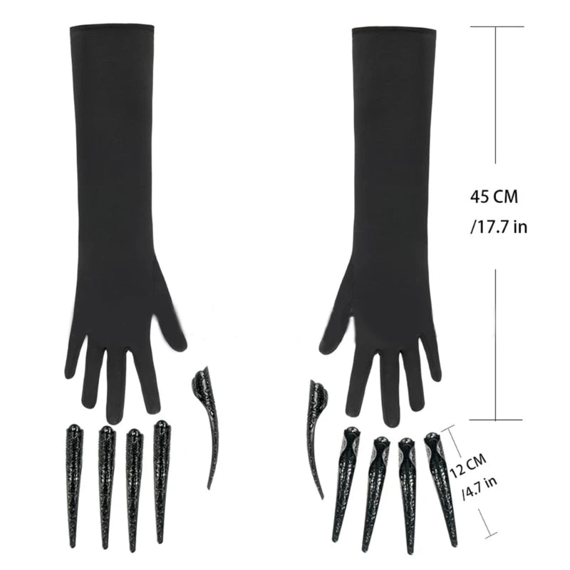 Scary Long Nails Gloves Cosplay Party Costume Accessories