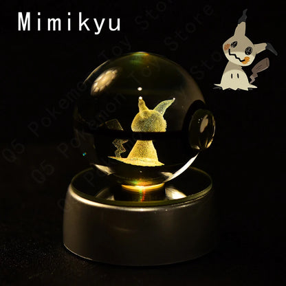 Pokemon Crystal Ball 3D Mewtwo Pikachu Gift