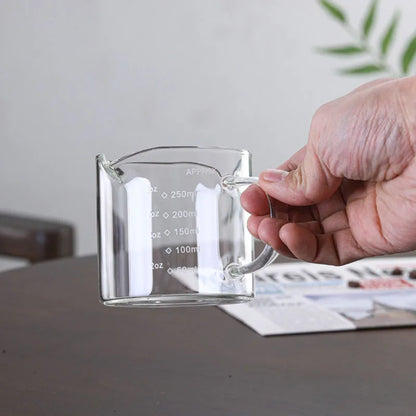 Glass Measuring Cup With Handle Espresso Milk Cup