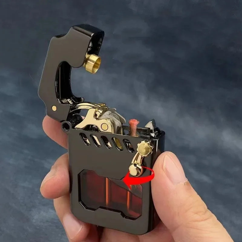 Zorro Kerosen Lighter Cyber Mecha Transparent Bin Rocker