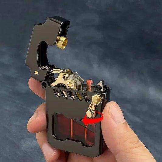 Zorro Kerosen Lighter Cyber Mecha Transparent Bin Rocker