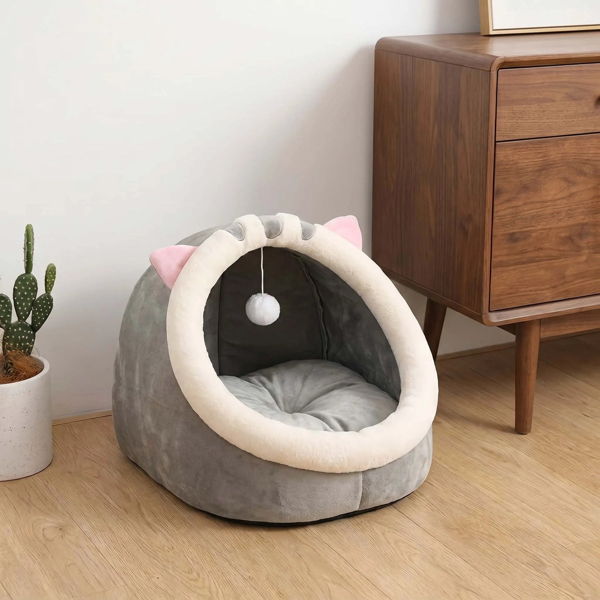 Cute And Soft Cat House Super Cat Bed Warm Deep Sleep Comfort