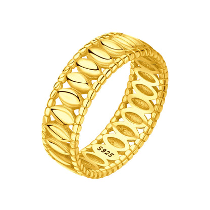 925 Sterling Silver Three-Ring Stackable Ring for Women