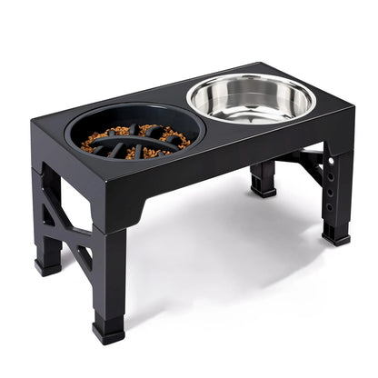 Elevated Dog Feeder Bowls Adjustable Raised Stand