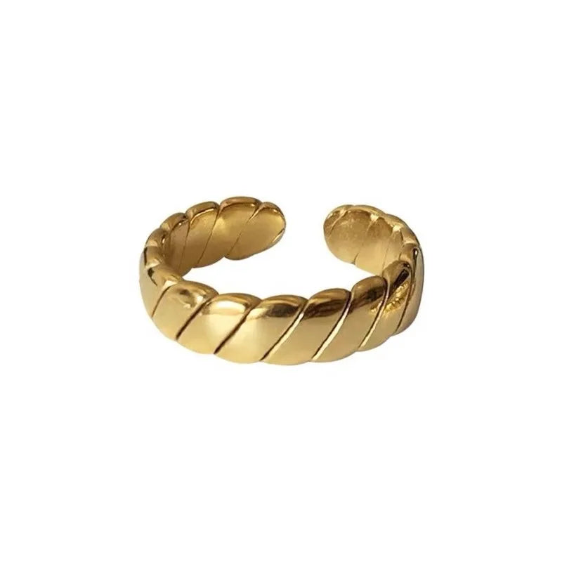 VENTFILLE 925 Sterling Silver Finger Rings Hollow Chain
