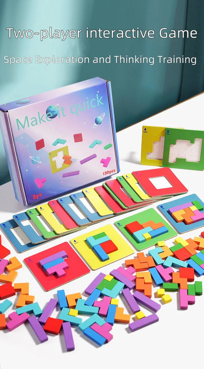 3D Puzzle Two-person Interactive Desktop Game