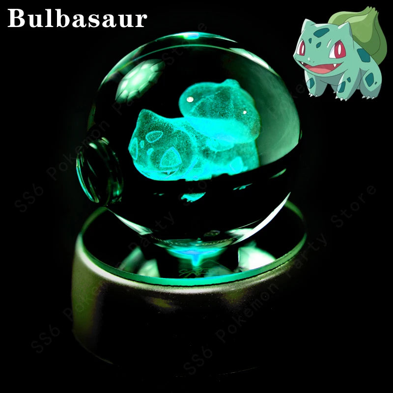 Pokemon Crystal Ball 3D Mewtwo Pikachu Gift