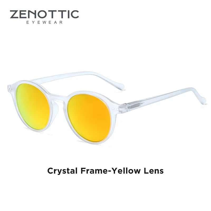 Retro Circular Polarized Sunglasses Vintage