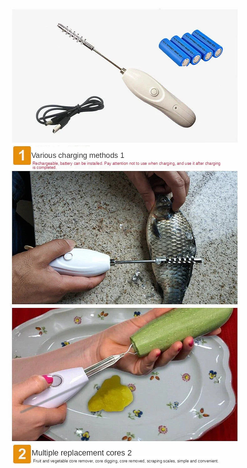 Electric Fruit Corer Electric Scale Scraper Egg Beater