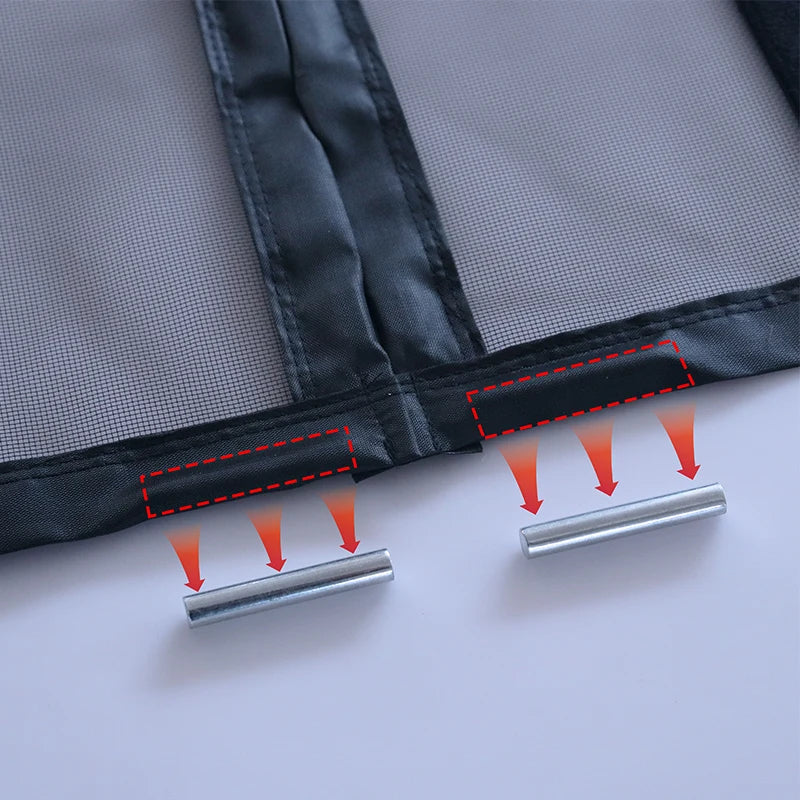 Magnetic Door Screen Insect Mosquito Net Curtain Black Fly