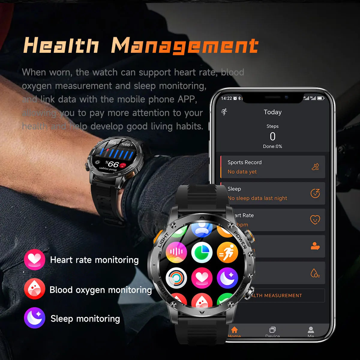 New Military T-Rex 3 Ultra 1000mAh Battery Smart Watch