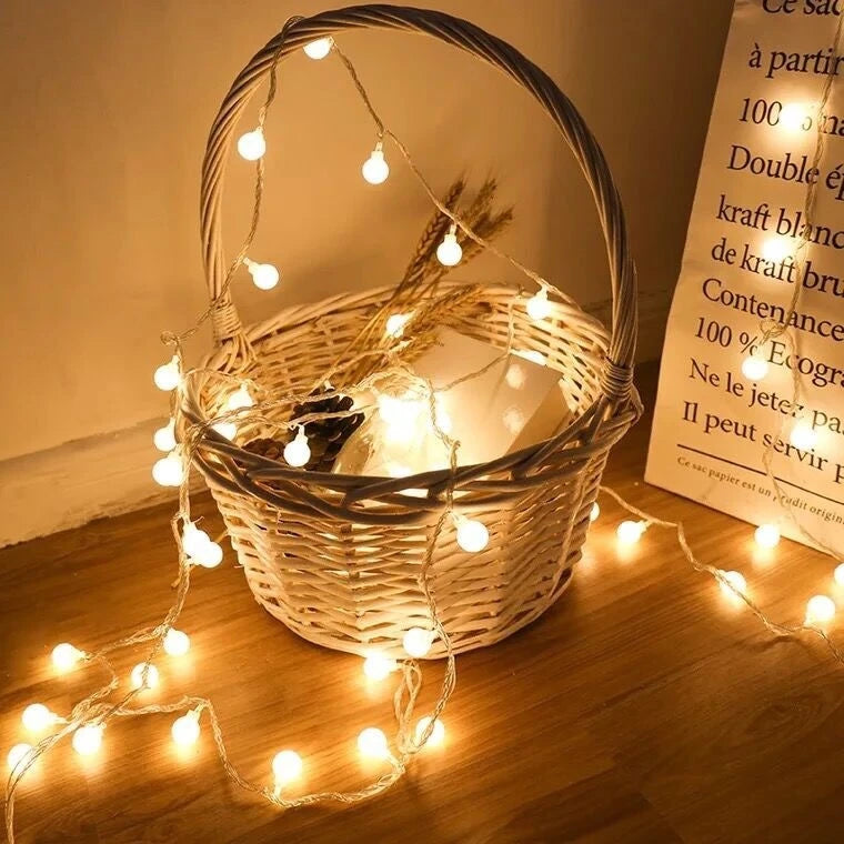 10M USB/Battery Power Ball LED String Lights Garland Lights