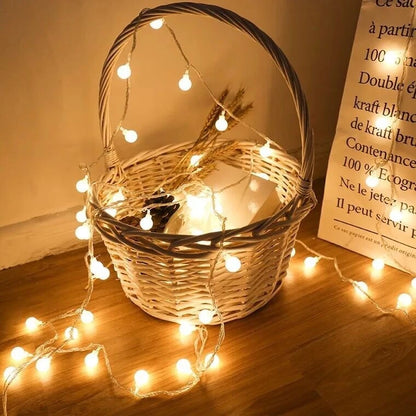 10M USB/Battery Power Ball LED String Lights Garland Lights