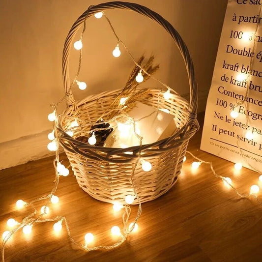 10M USB/Battery Power Ball LED String Lights Garland Lights