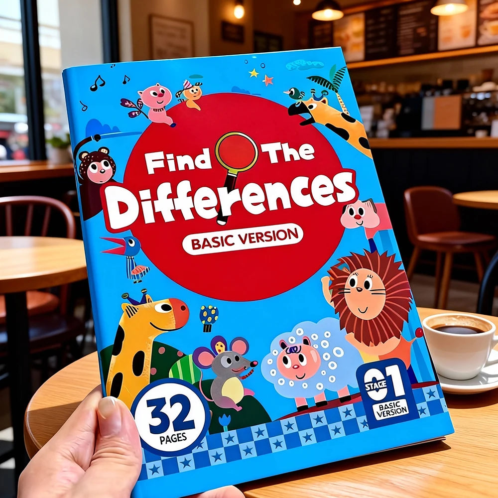 Hidden Differences Activity Book Contains 32 Interactive Observation