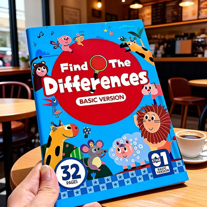 Hidden Differences Activity Book Contains 32 Interactive Observation