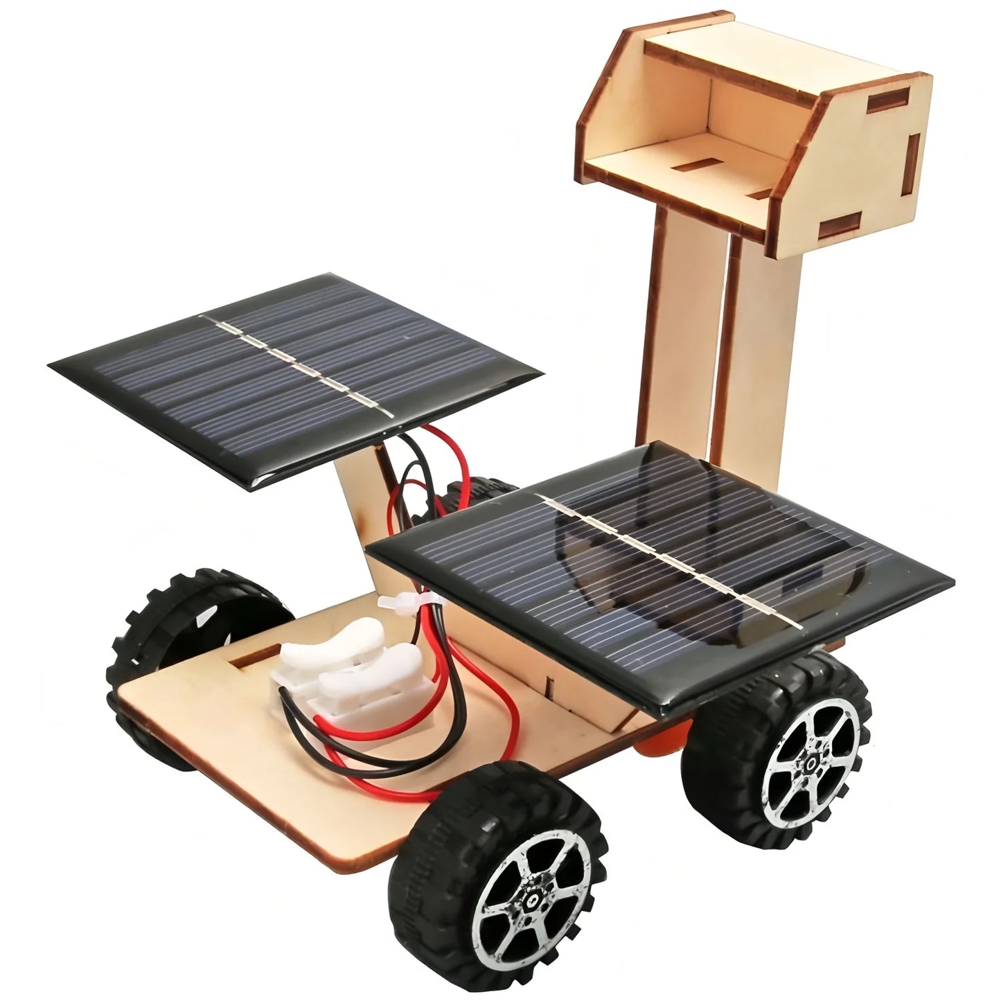 Solar Car Lunar Exploration Vehicle Children's Diy Hand-Assembled