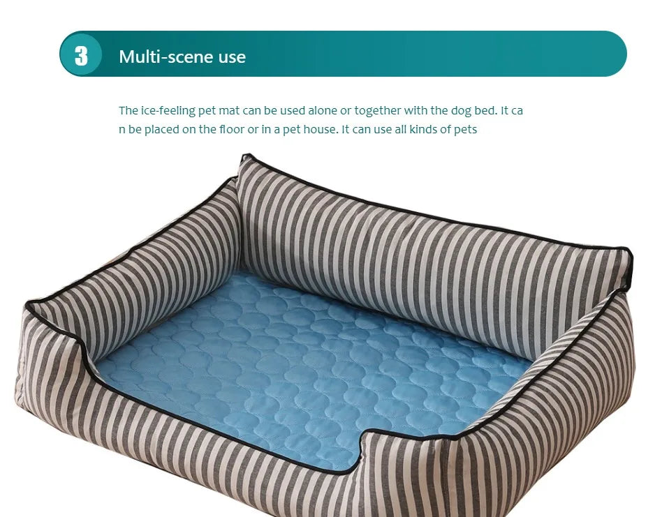 Dog Cooling Mat Summer Pet Cold Bed Extra Large