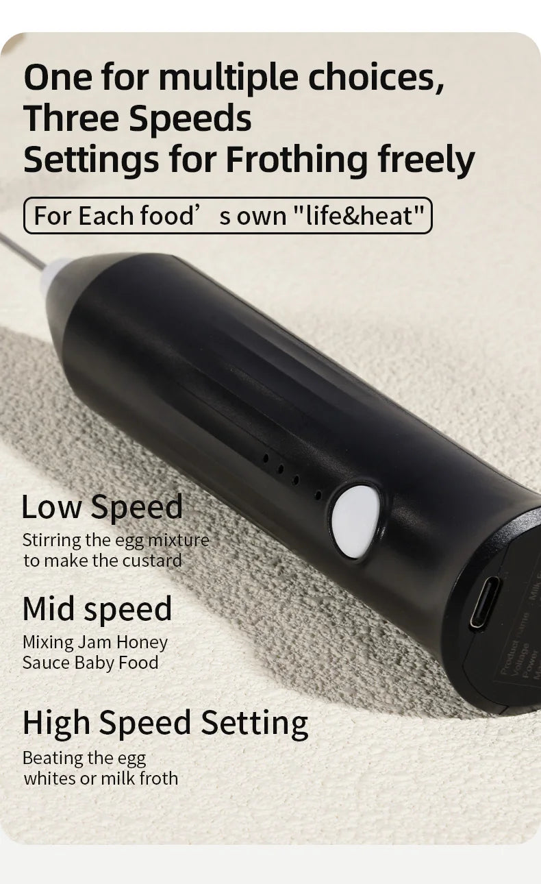 UPGRADED Electric Coffee Frother/MILK Whisk+Egg Beater