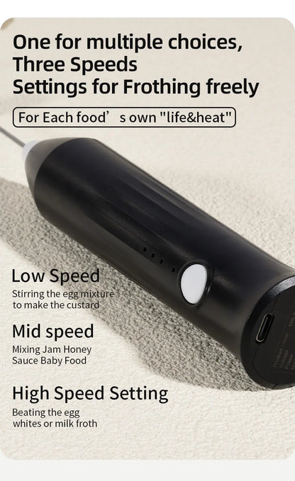 UPGRADED Electric Coffee Frother/MILK Whisk+Egg Beater