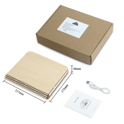 3D Wooden Foldable LED Book Night Light 3 / 5 Lighting Colors