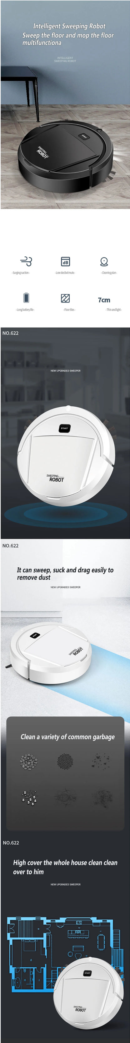 New Automatic Robot Vacuum Cleaner Smart Sweeping
