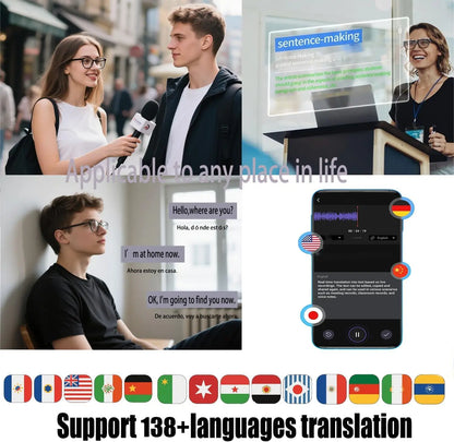 AI Translation Smart Glasses with photochromic lenses