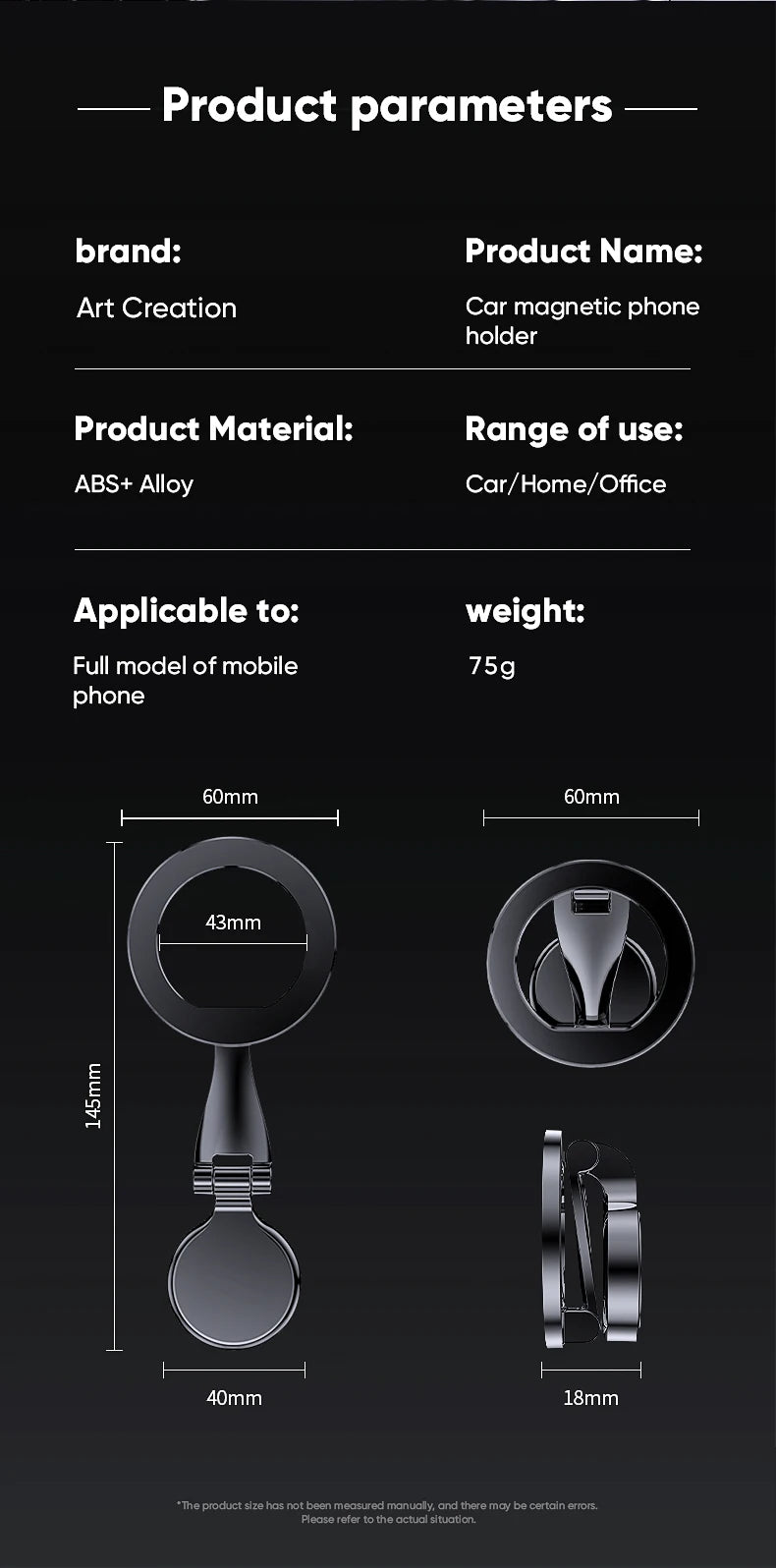 1080 Magsafe Car Phone Holder For Vehicles Mobile Support