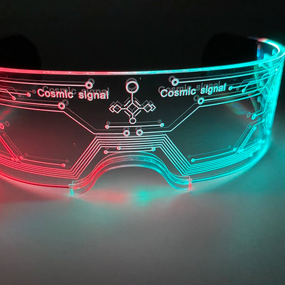 New Acrylic Luminous Glowing Cyberpunk Glasses LED Light