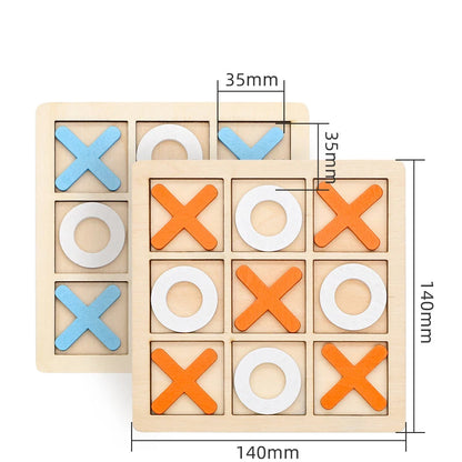 Montessori Chess Play Wooden Jigsaw Toy Game Interaction