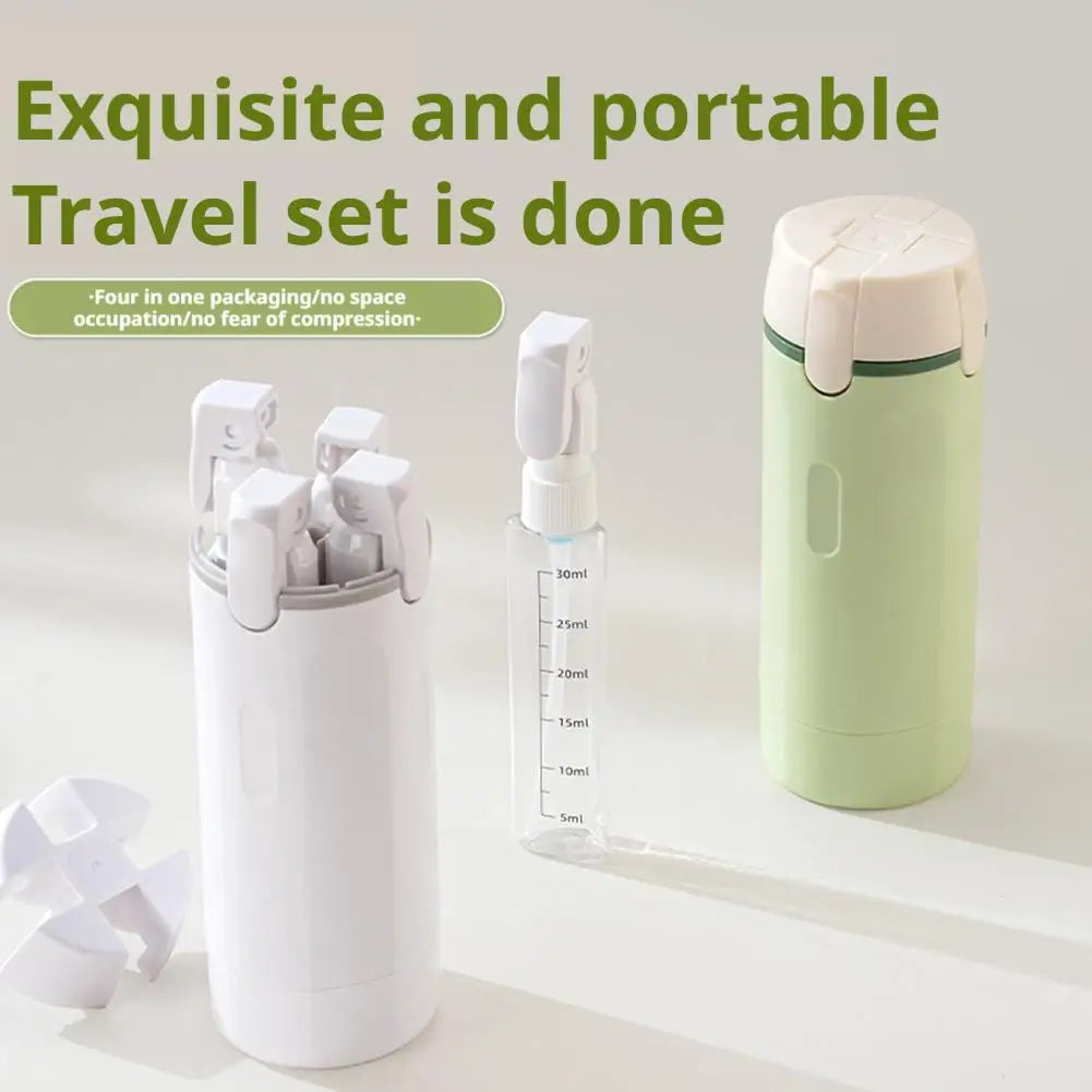4-in-1 Portable Travel Refillable Bottles Set Cosmetics And Toiletries