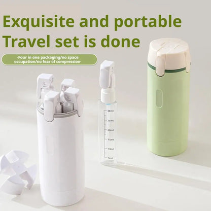 4-in-1 Portable Travel Refillable Bottles Set Cosmetics And Toiletries