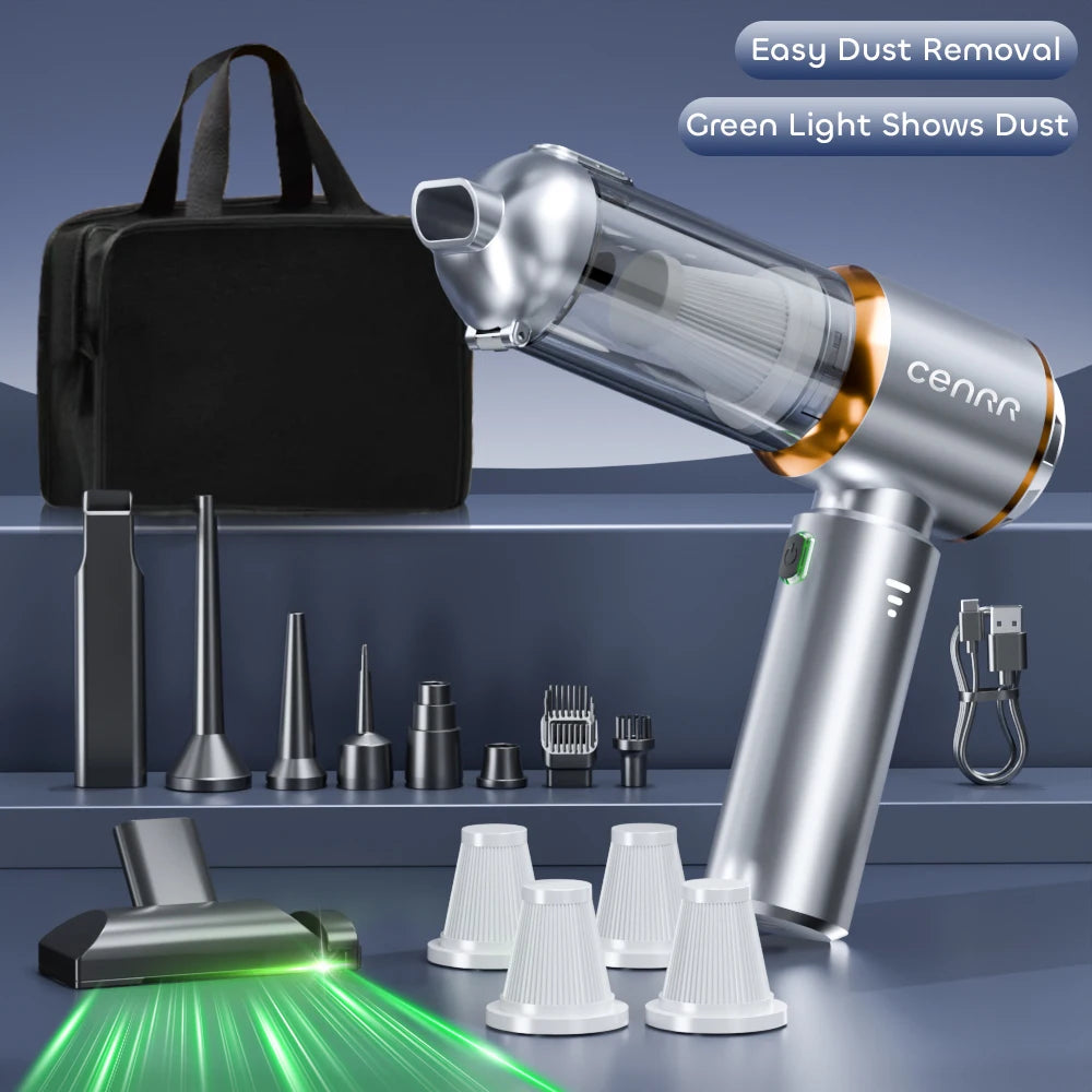 CENRR Portable Wireless Car Vacuum Cleaner Mini Powerful