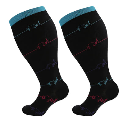 Compression Socks for Women Men 20-30 mmHg Wide Calf