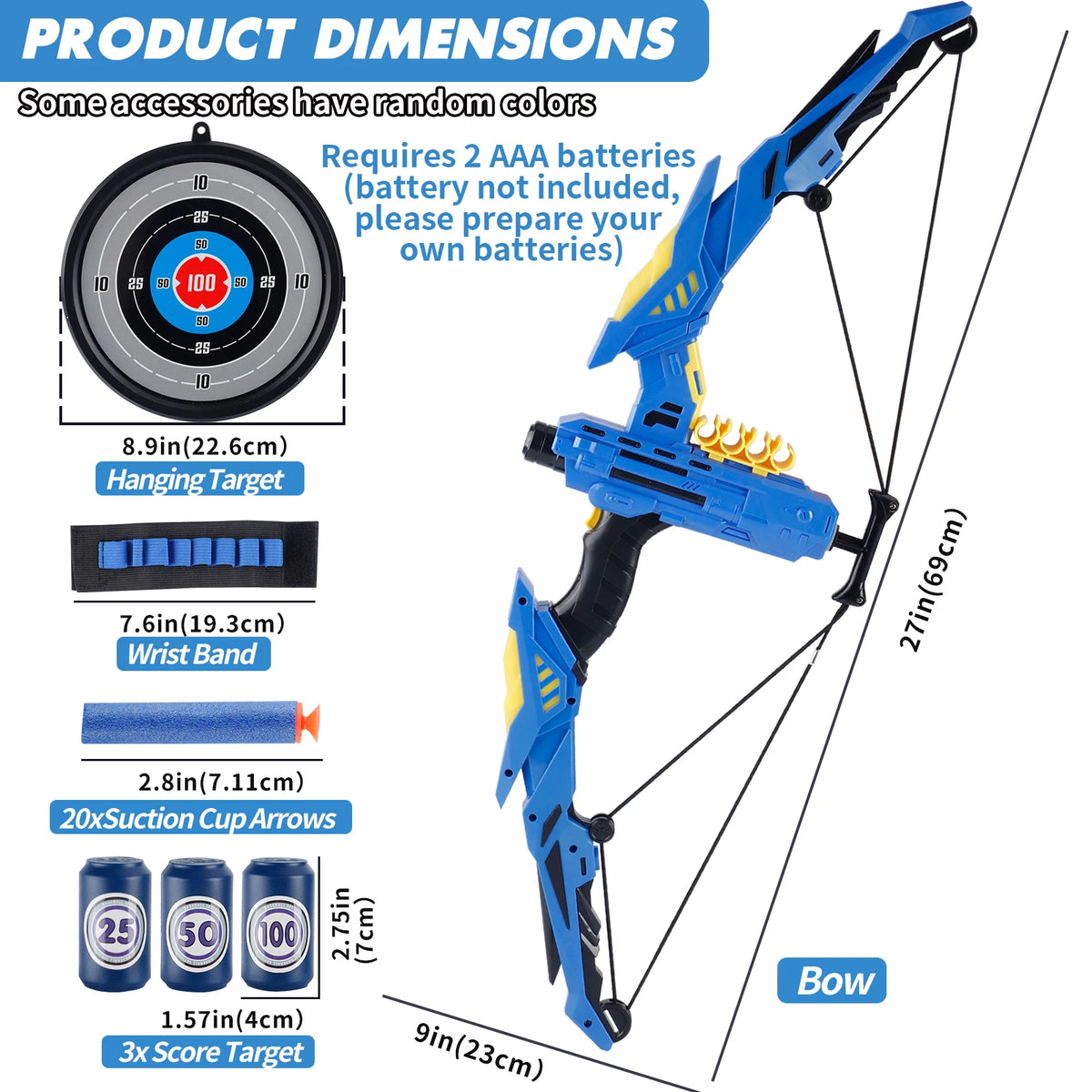 Kids Soft Dart Archery Set with LED Lights Sports