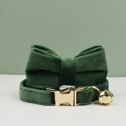 Velvet Cat Collar Bowknot Personalized Collar