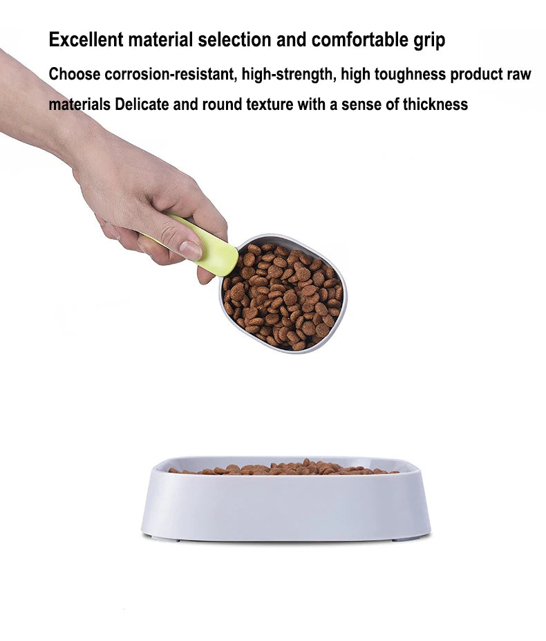 Pet Food Shovel with Sealing Bag Clip Spoon Multifunction