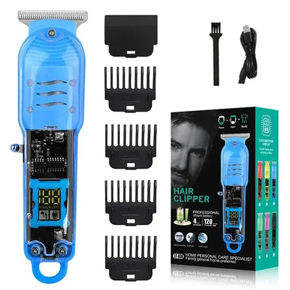 Hair Cut Machine Rechargeable Hair Clippers Transparent