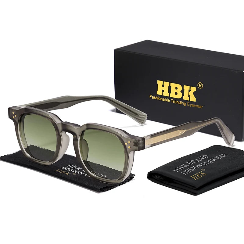 HBK New Square Retro Sunglasses Men Fashion