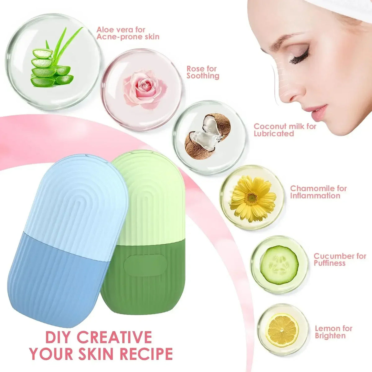Beauty Facial Massager Apply Face Ice Tray Puffiness