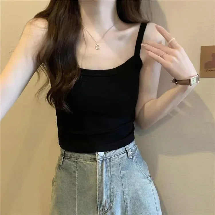 Crop Top Women Sexy Sleeveless Tops Fashion Female Tops