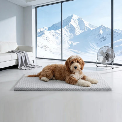 New Summer Ice Silk Cooling Pet Mat Thick Breathable Bed
