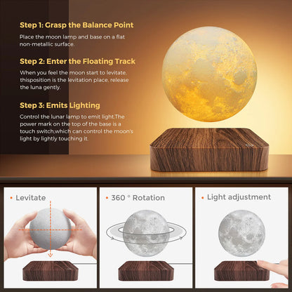 Levitating Moon Lamp, Magnetic Floating Moon Lamp